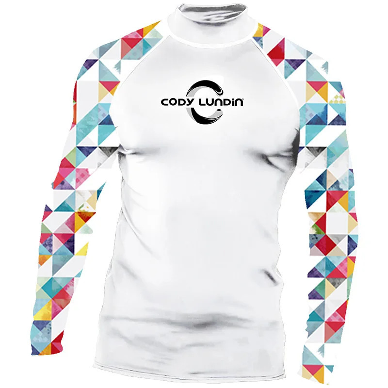 Cody Lundin Mens Long Sleeve Beach UV Protective Shirt Mens Training Swimming Diving Bicycle Rush Protection Quick Dry Surfing T-shirt 241108
