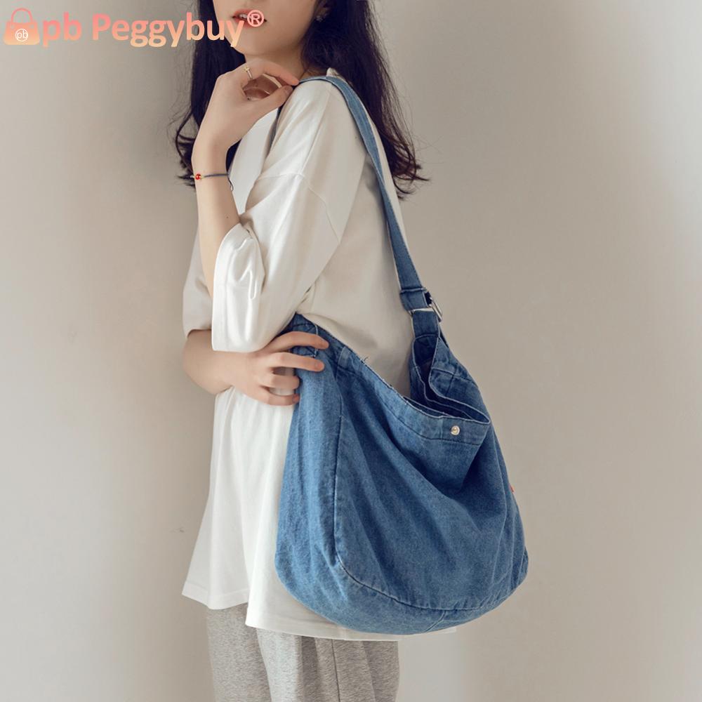 Fashion Crossbody Bags Street Vintage Denim Messenger Pouch Cowboy Crossbody Satchels Large Capacity for Ladies Girl