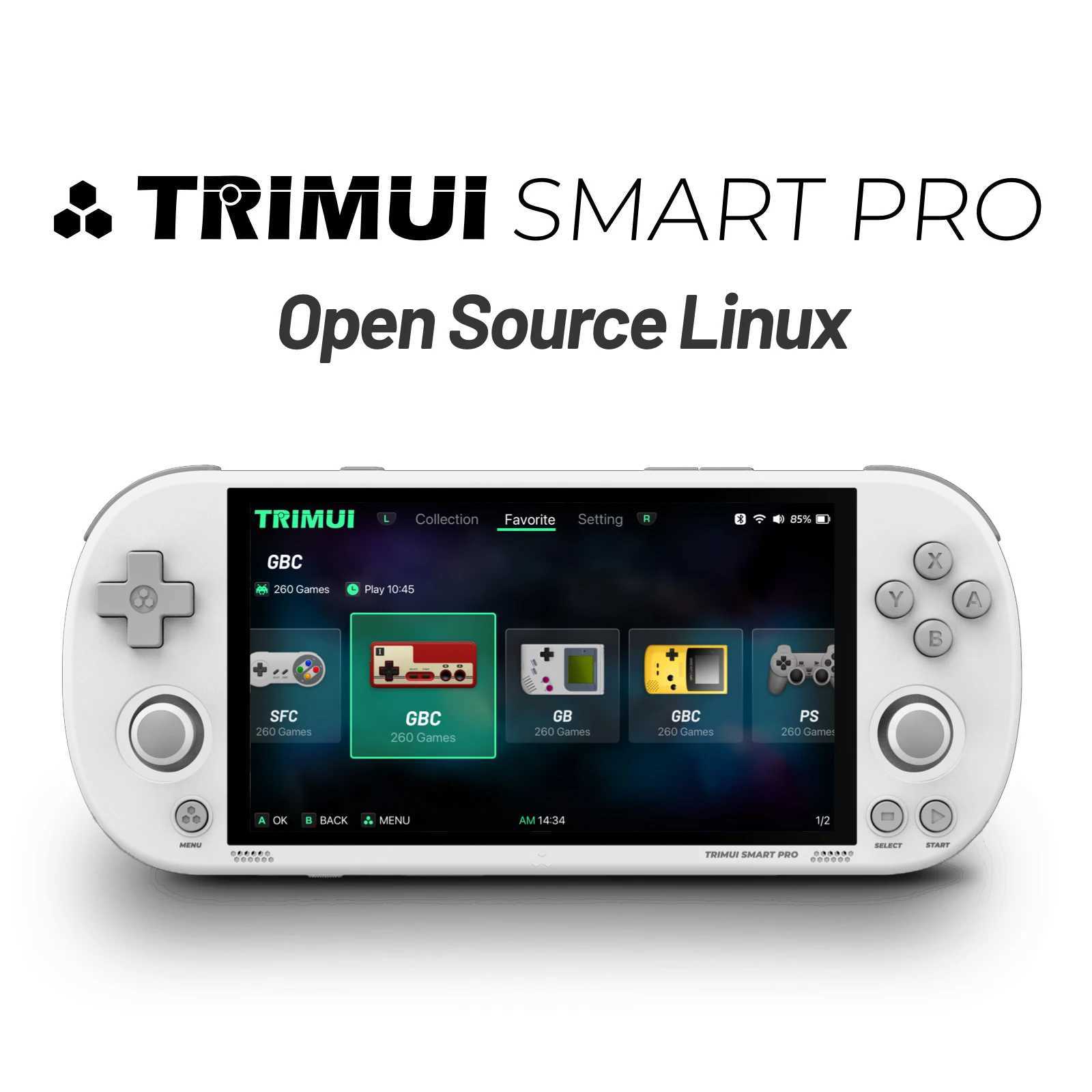 Game machine Trimui Smart Pro Handheld Game Console 4.96IPS Sn Linux System Joystick RGB Lighting Smartpro Retro Video Game Player Gift Z241107