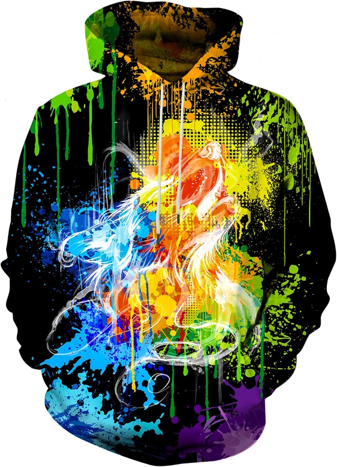 Hoodie for Mens Unisex 3D Printed Hoodies Graphic Pullover Hooded Sweatshirt for Graphic Fashionable and cool patterns