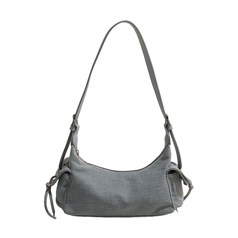 Punk Style Shoulder Bag Y2K Hobo Handbags PU Leather Clutch Purse Adjustable Strap for Women Girls