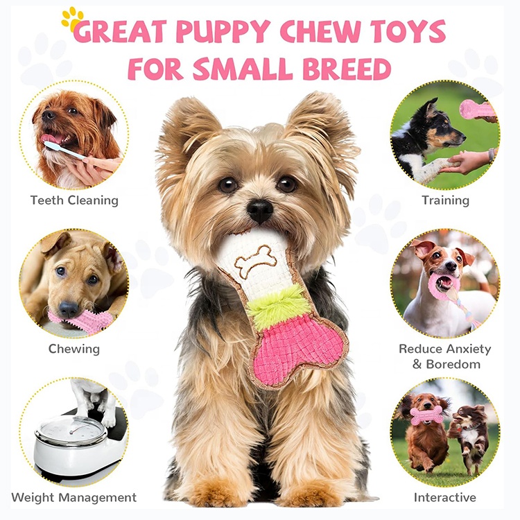 Interactive Pet Supplies Puppy Teething Toys Dog Chew Toys Puppy Toys Set For Cleaning Teeth