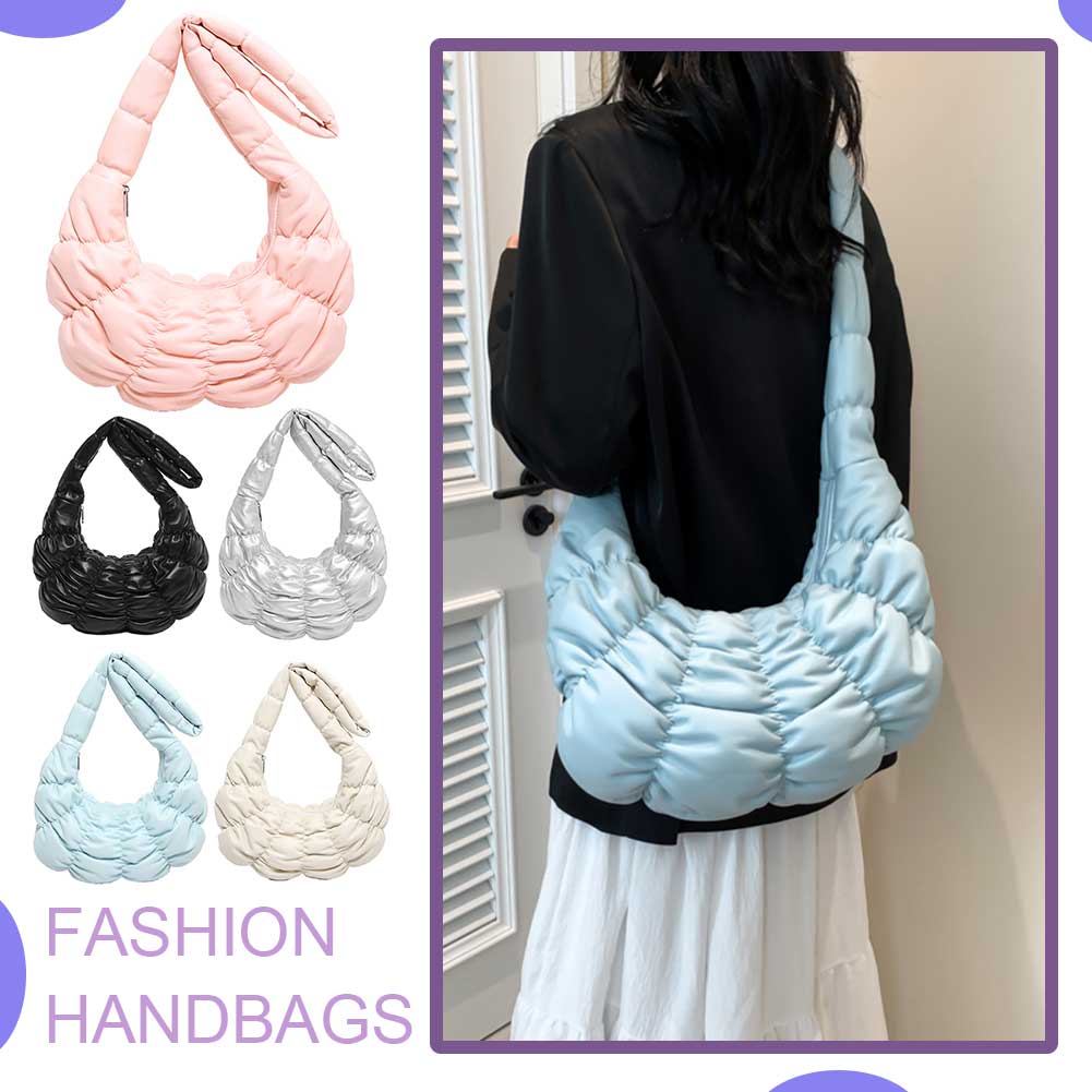 Women Half Moon Sling Bag Solid Color Simple Satchel Bag Zipper Closure Crescent Shoulder Purse Daily Bag for Ladies