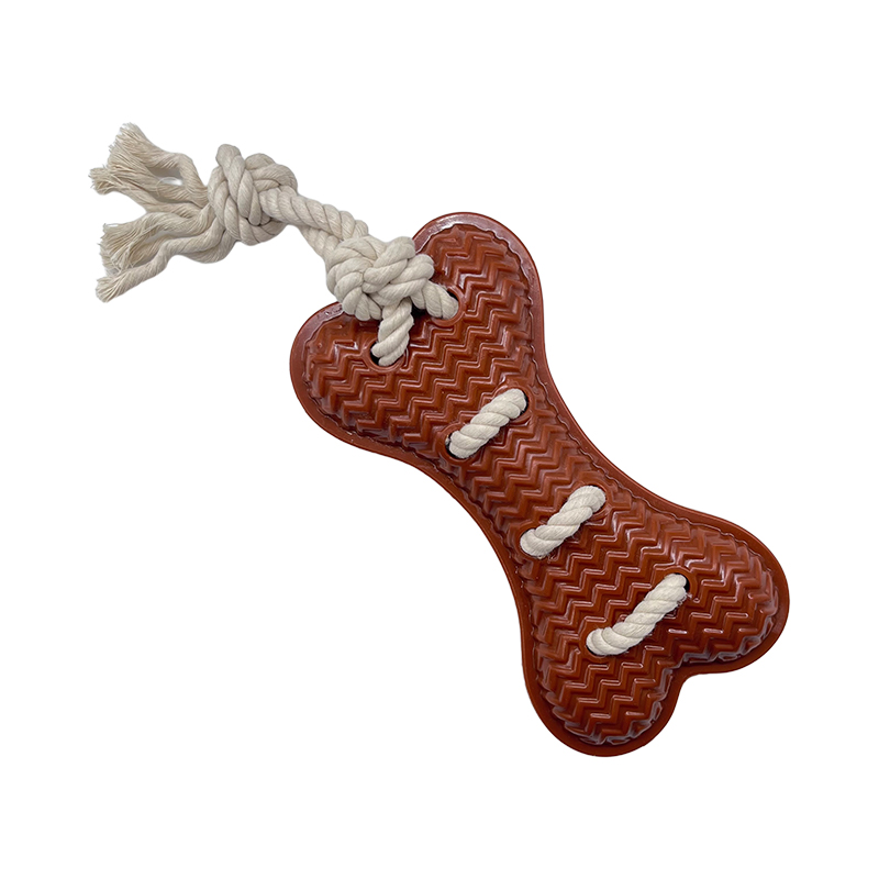 Interactive Natural Rubber Bone Indestructible Dog Toy Chew
