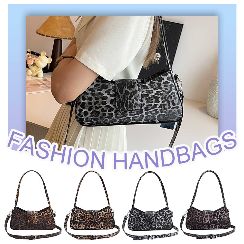 Shoulder Bag for Women Leopard Print Handbag PU Leather Removable Shoulder Strap Hobo Bag Satchel Purse for Work Travel