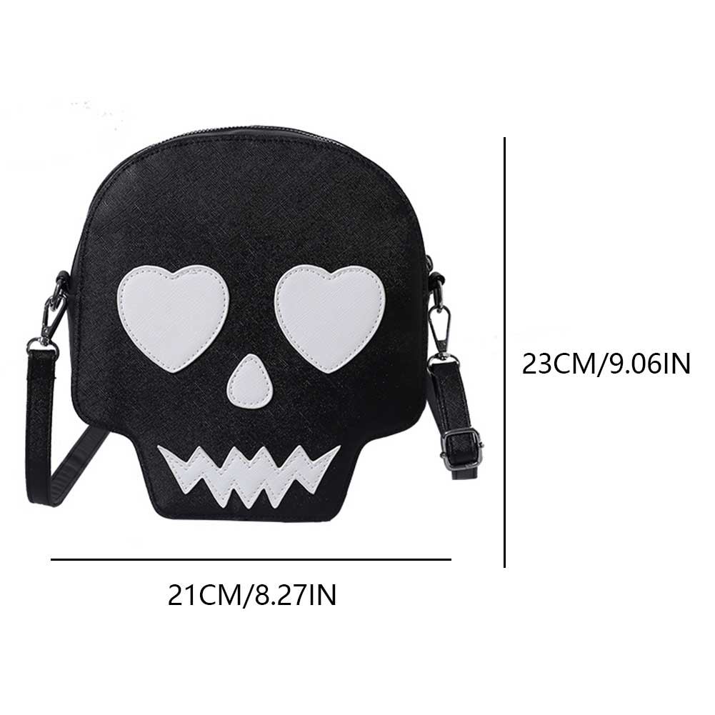 PU Skeleton Bag Creative Crossbody Wallet Adjustable Strap Ghost Crossbody Bag Funny Messenger Bag Ghost Satchel Bag