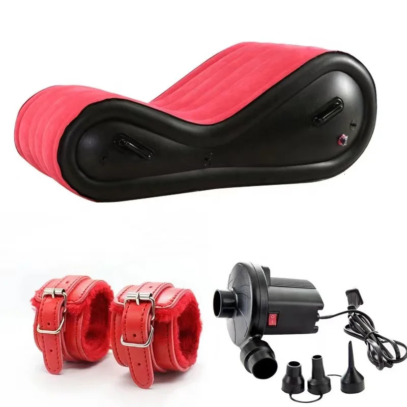 Red Inflatable Sex Sofa 440lb Load Carrying Capacity EP PVC Sex Furniture Air Cushion Furniture Chair For Couples Sex Toys 240401