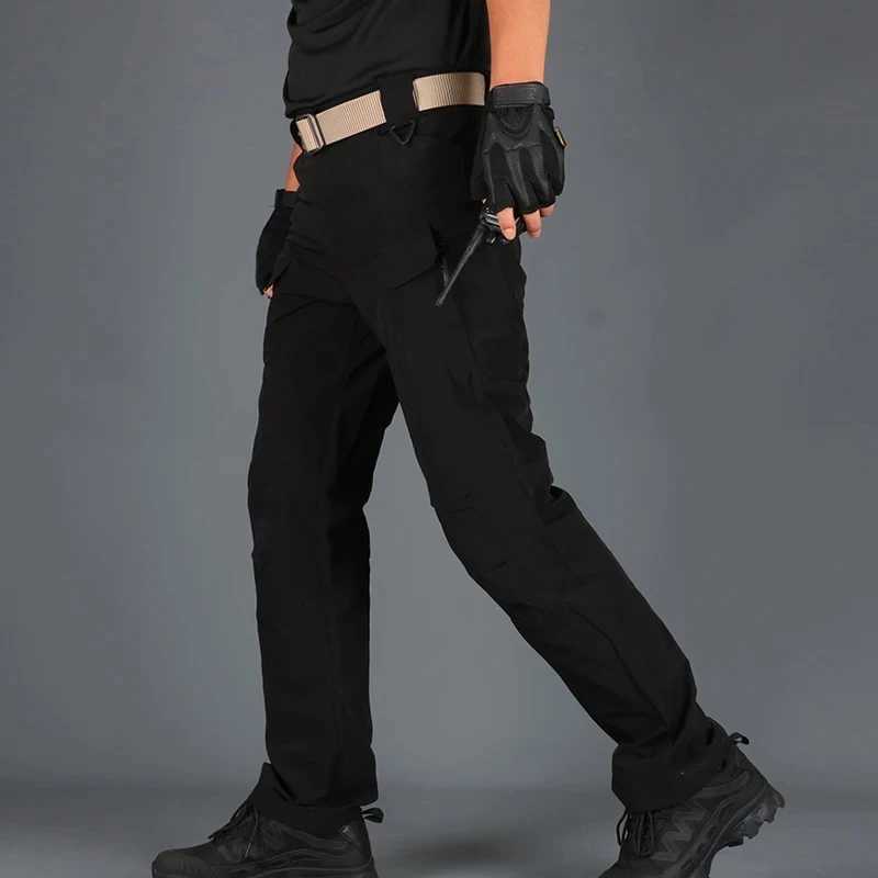 Quick drying pants for mens tactical pants ultra-thin breathable military fan pants training pants outdoor work pants LX241107