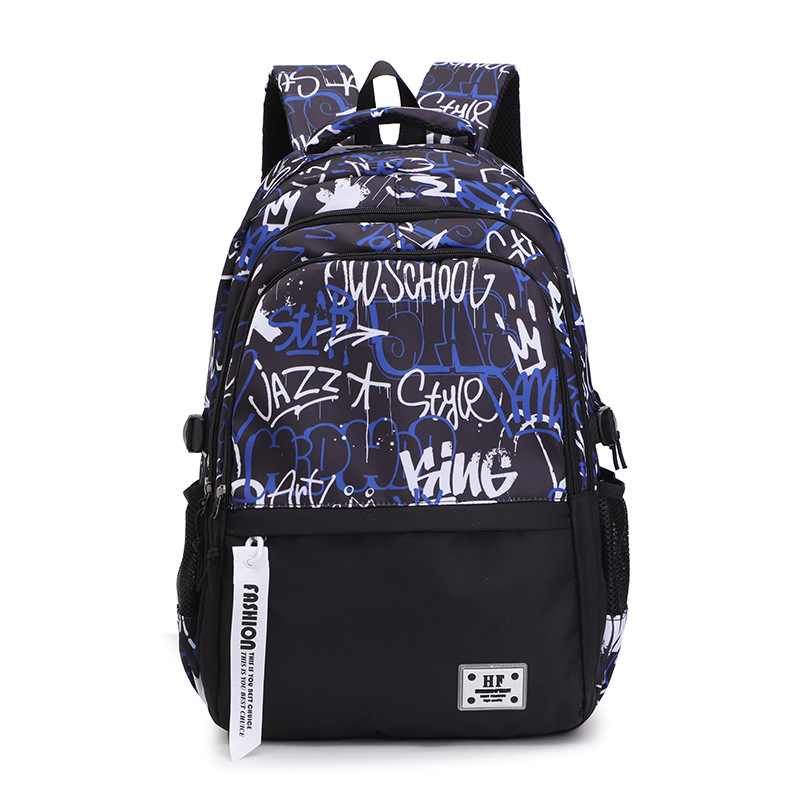 Graffiti print Teenage Boys School Bags High Middle School Students Schoolbag Outdoor Travel backpack Laptop Backpack Teen Book