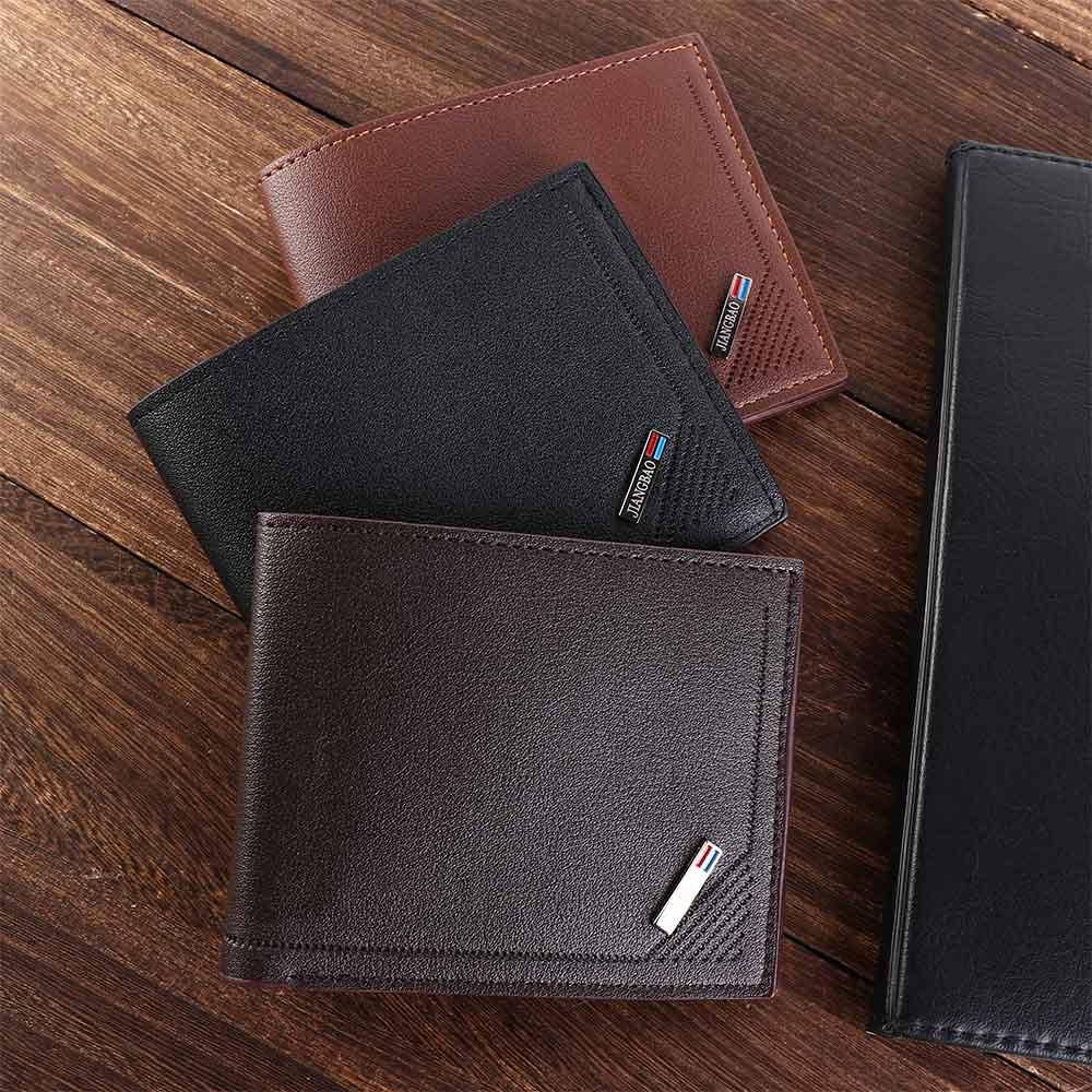 Soft PU Leather Men's Short Wallet Large Capacity Thin Male Leather Purse Money Clip Multi-function Men Coin Pocket Shopping