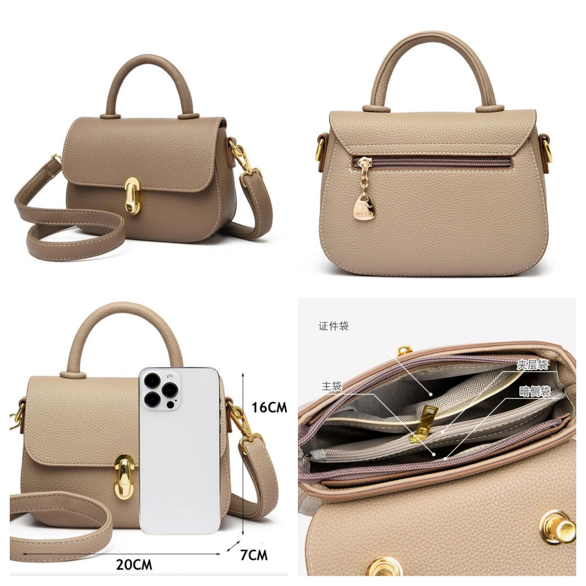 High Quality Ladies Leather Hand Small Handbag for Women Famous Brand Shoulder Messenger Bags Designer Crossbody Bag