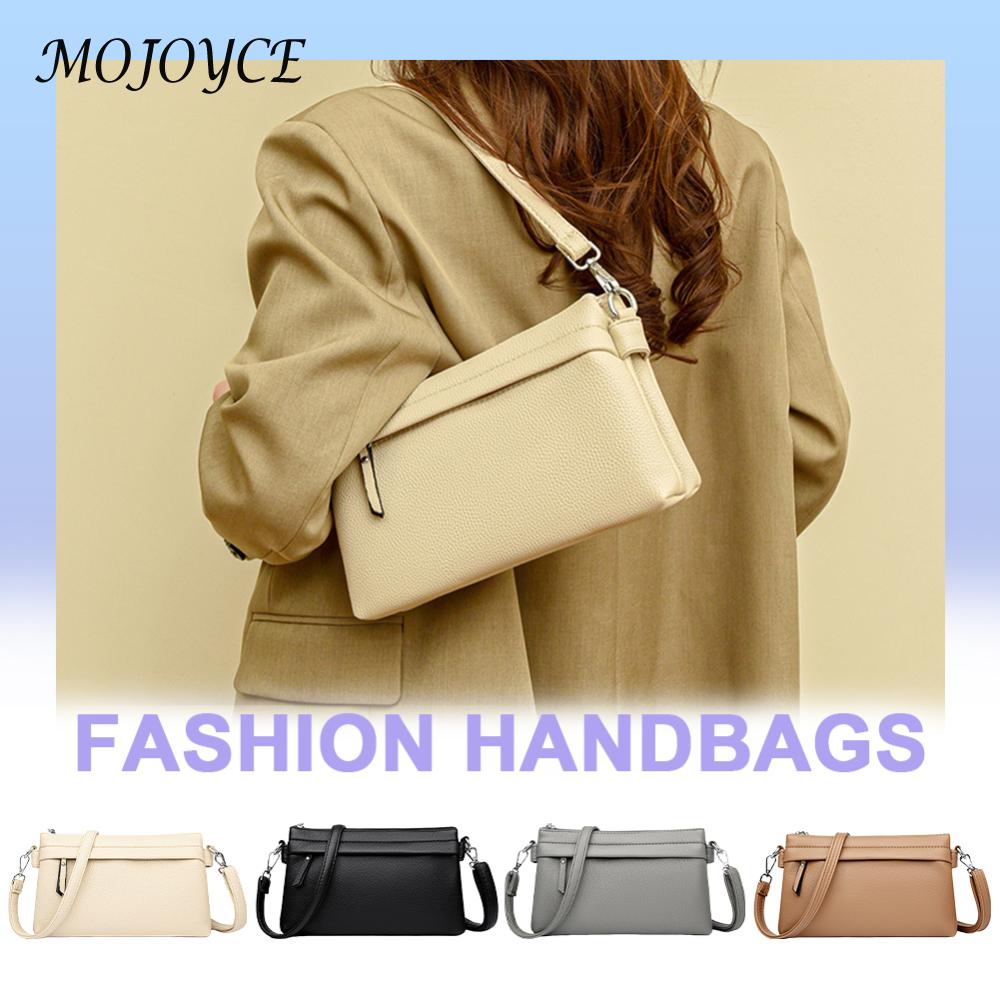 Crossbody Bag for Women Multi Compartment Shoulder Bag PU Leather Wristlet Clutch Handbag for Work Travel