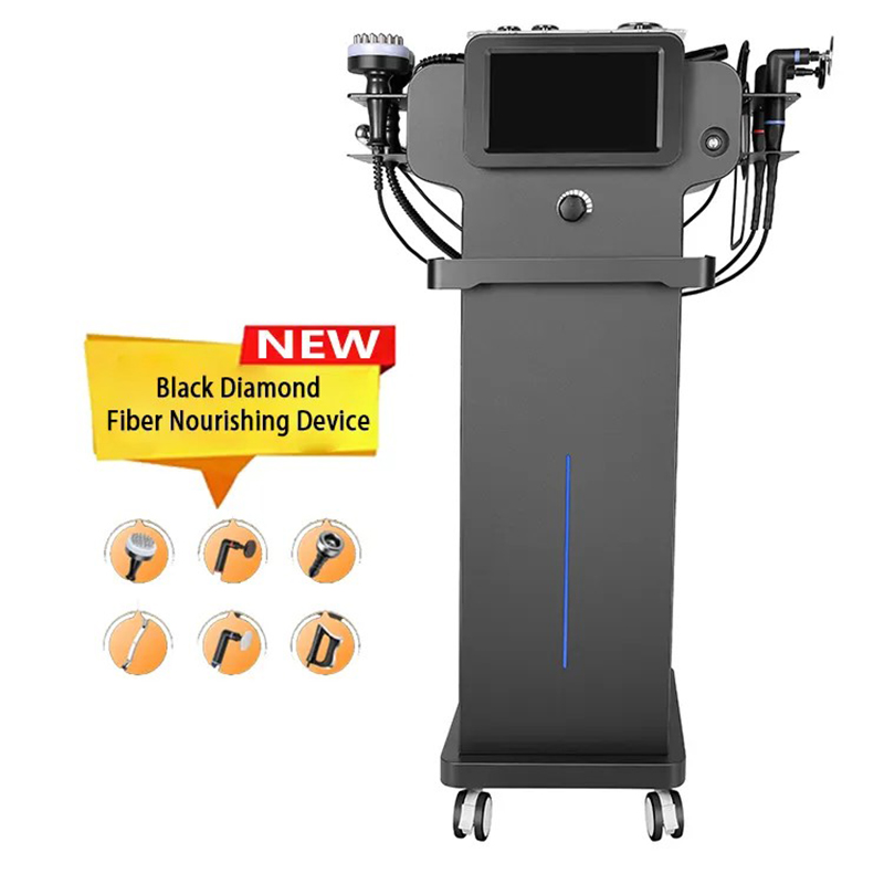 Latest 448k Facial Body Beauty Machine With 6 Handles For Face Lifting Body Massage Wrinkle Removal Scraping Detoxification Lymphatic Drainage Machine