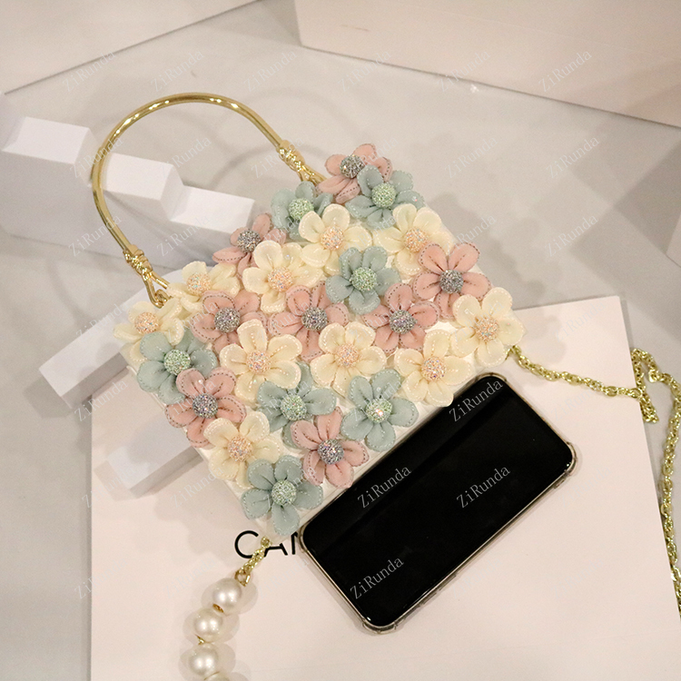 Fashion versatile foreign style flower fairy autumn new trendy women's bag single shoulder portable messenger bag chain