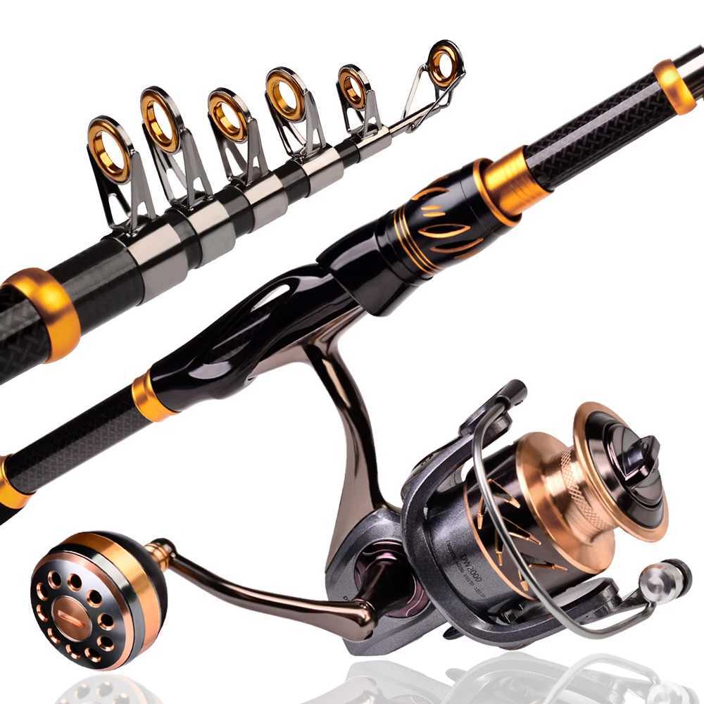 Proberos Caen fiber Tescopic fishing rod and reel combination high-speed rotating reel kit line lure hook bag kit 2.1m 5.1 W241108