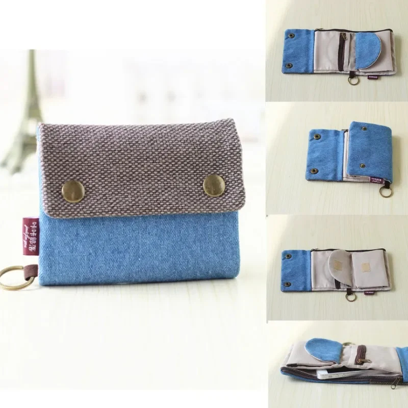 Canvas Women Cartoon Totoro Cat Printed Dog Fold Short Wallet Organizer Cute Mini Money Key Bag Coin Pocket Purse for Children