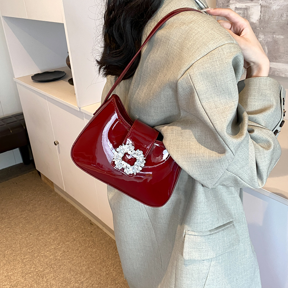 Underarm Bag for Women PU Solid Color Crossbody Bag Adjustable Shoulder Strap Hobo Bag Magnetic Closure for Work Travel Vacation