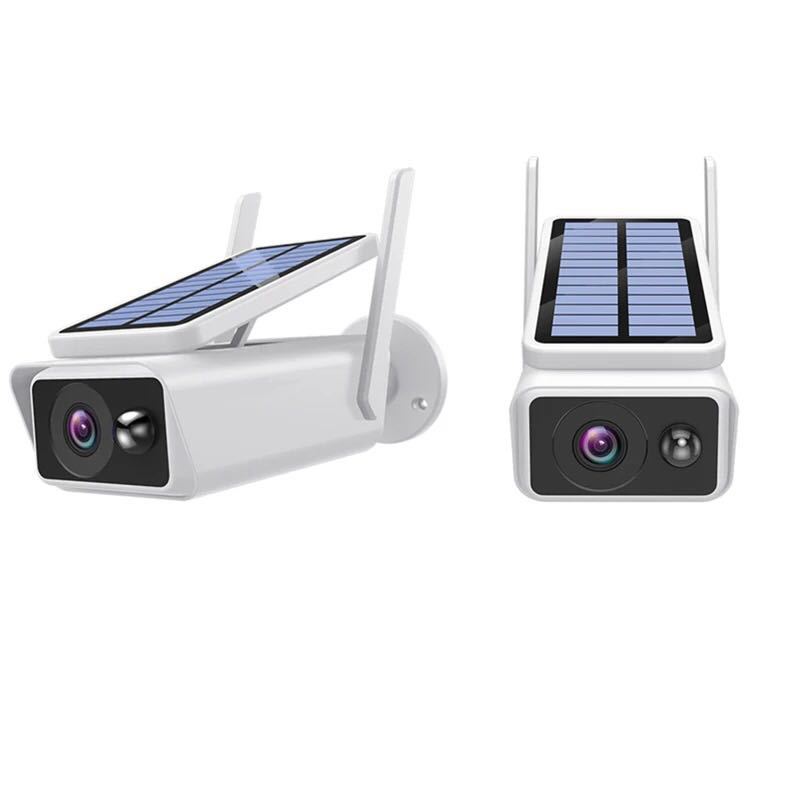 Wireless IP with Solar Wall Lights Panel WiFi Outdoor Waterproof Camera Rechargeable Power 1080P Night Vision PIR Cloud Security Cam