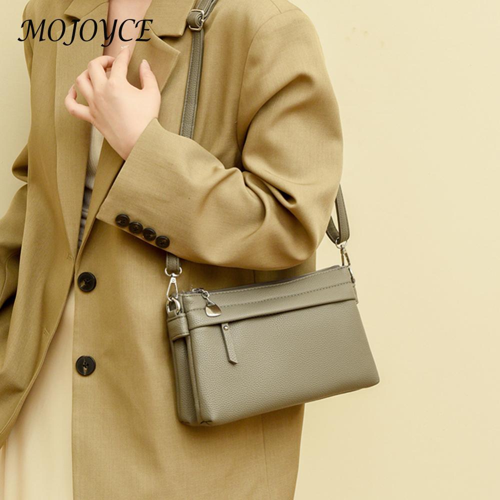 Crossbody Bag for Women Multi Compartment Shoulder Bag PU Leather Wristlet Clutch Handbag for Work Travel