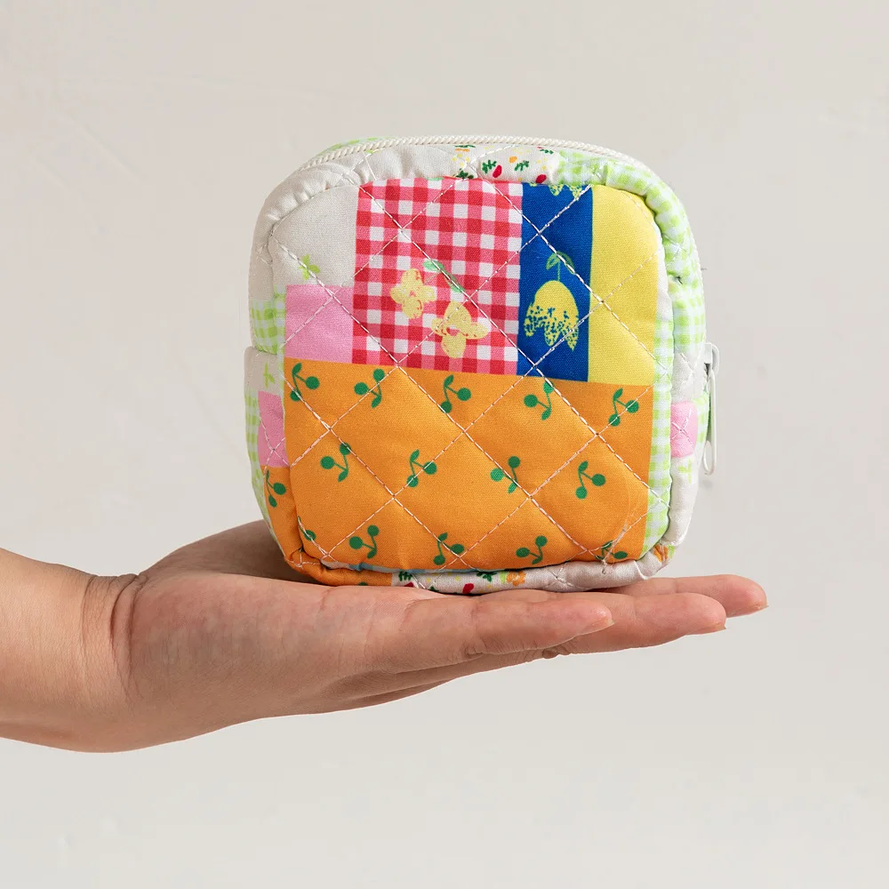 Small Lipstick Makeup Pouch Mini Women Cute Cosmetic Bag for Gaskets Napkin Towel Storage Bags Pouch Case Sanitary Pad Organizer