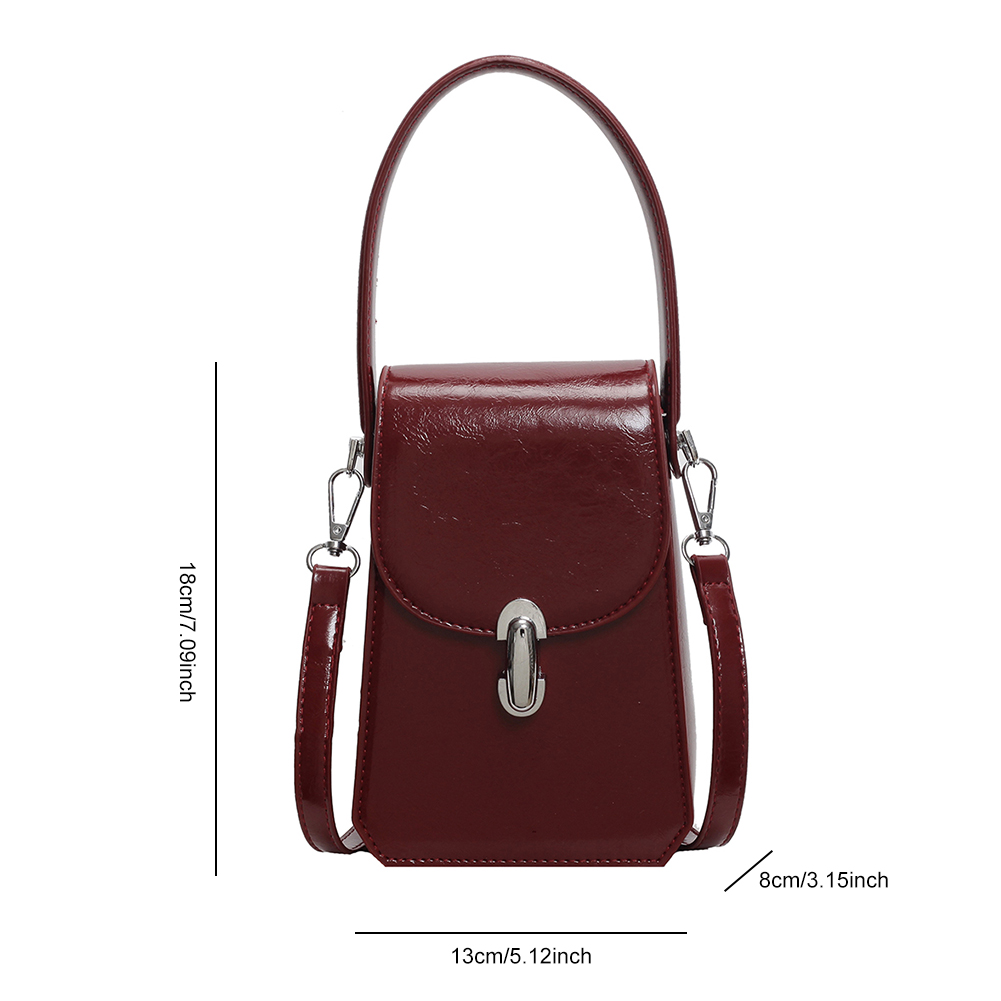 PU Leather Small Crossbody Bag Adjustable Strap for Women Phone Purse Magnetic Closure Wallet Pouch Clutch Purse for Work Travel
