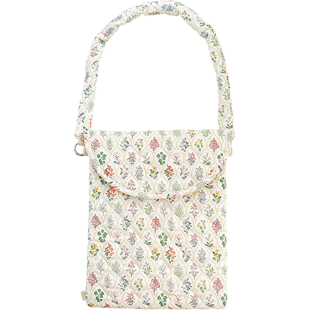 For IPad Quilted Case Laptop Carrying Case Shockproof Padded Laptop Case 11/13/15inch Tablet Sleeve Case Floral for Women Girls