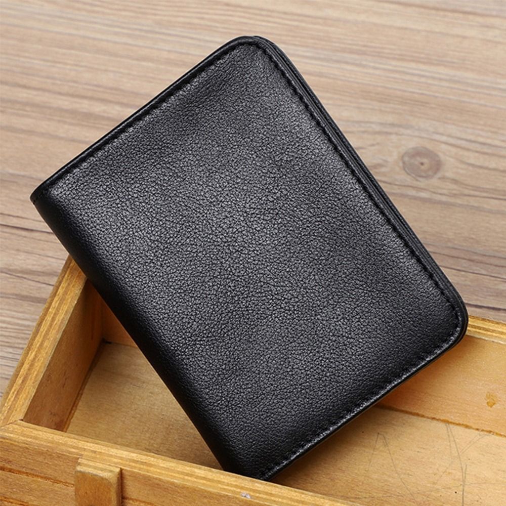Durable Genuine Leather Slim Men Wallet Multi-card Portable Thin Pocket Wallet Large Capacity Small Coin Purse Men