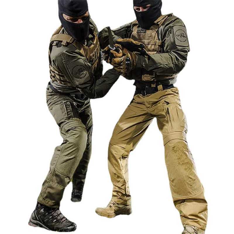 P40 Tactical Pants Mens Spring Autumn Multi-Pockets Wear Resistant Cargo Pants Outdoor Hiking Casual Loose Trousers Male Joggers LX241107