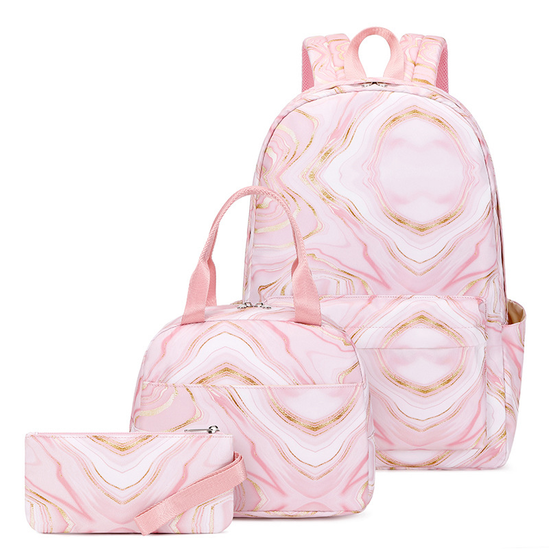 School Bags for Teenagers Girls Schoolbag Large Capacity Printing School Students Backpack Set Lunch bag Kids Cute Book Bags