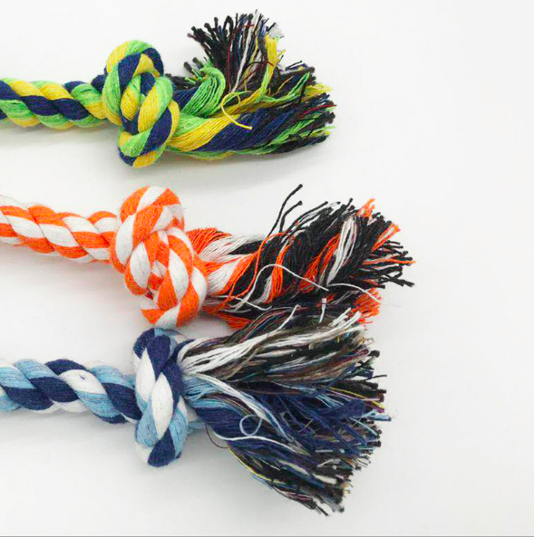 Eco Friendly Braided Knots Cotton Rope Dental Clean Pet Training Rope Dog Toy in Bulk Selling