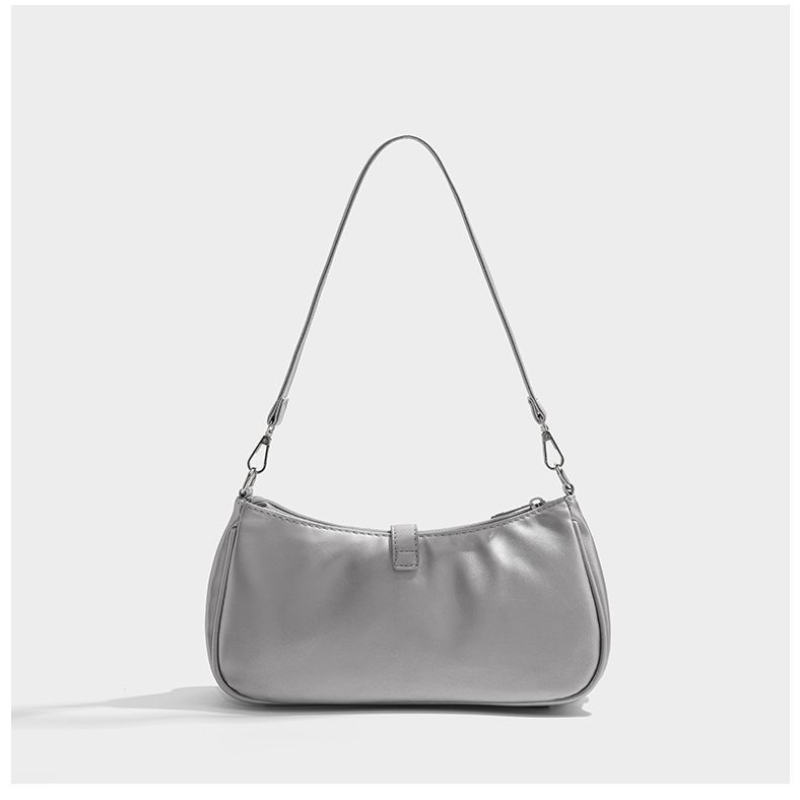 New Shoulder Bags Small Square Bag Women Zipper Silver Bow Embroidered Fashion Trend Leisure Handheld Bags Advanced Axillary Bag