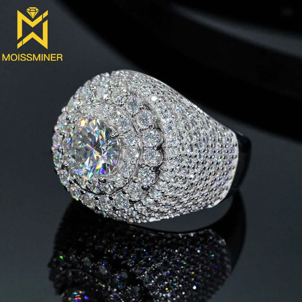 8mm Moissanite for Men Iced Out Rings Women S Sier Wedding Ring Finger Jewelry Pass Dias Tester Free Shipping
