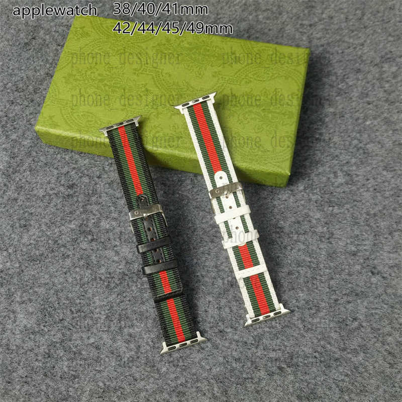 Designer Ribbon Stripe Smart Straps Buckle Watch bands for Apple iWatch 3 4 5 6 7 8 Se Ultra 38mm 40mm 41mm 42MM 44MM 45mm 49mm RL4H
