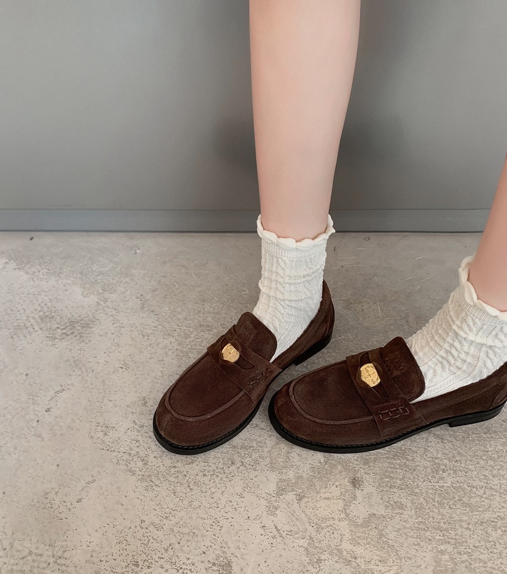 Black Womens Shoes Derby Flats British Style Casual Female Sneakers Ladies' Footwear Shallow Mouth Loafers With Fur Soft