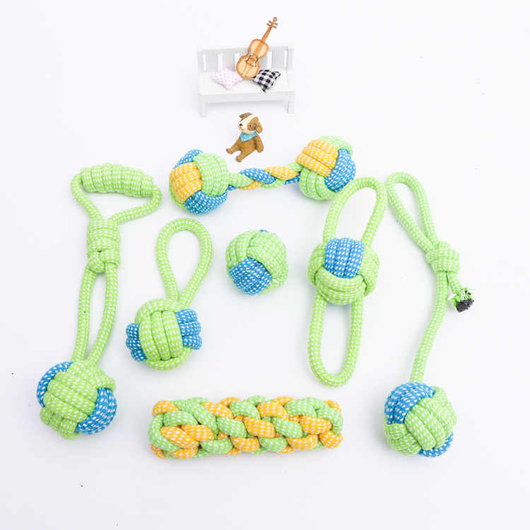 Heavy Duty Dental Dog Rope Toys Kit for Medium Dogs,Knots Indestructible Dog Toys, Cotton Puppy Teething Chew Tug Toy