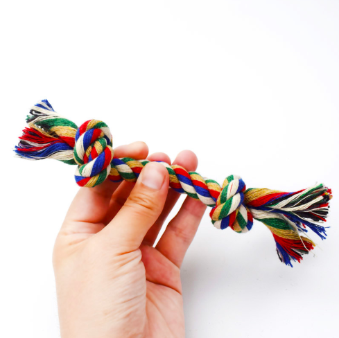 Eco Friendly Braided Knots Cotton Rope Dental Clean Pet Training Rope Dog Toy in Bulk Selling