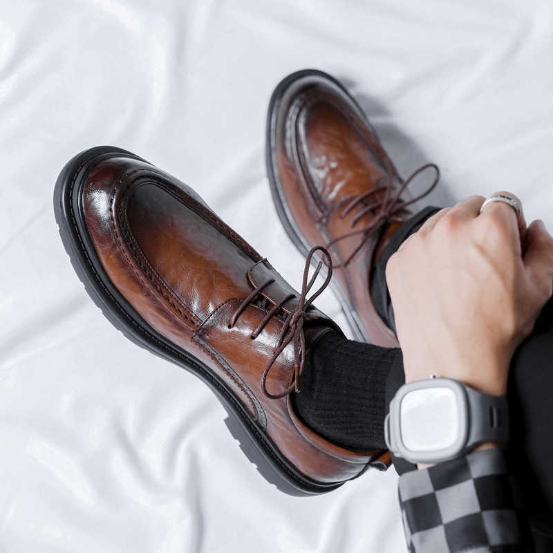 Men Dress Shoes Suit Leather Shoes Mens Autumn British Style Formal Dress Business Casual Mens Wedding Groom Shoes 241009