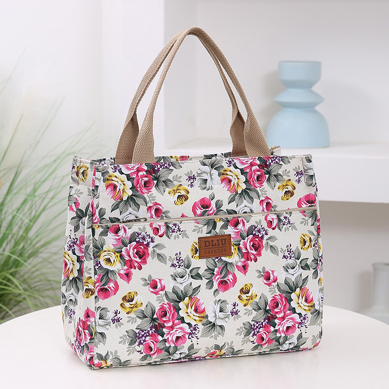 Women's Shoulder Bag Canvas Shopping Bag Large Capacity Handheld Bag Camping Lunch Bag Baby Diaper Bag Mommy Maternity Packs