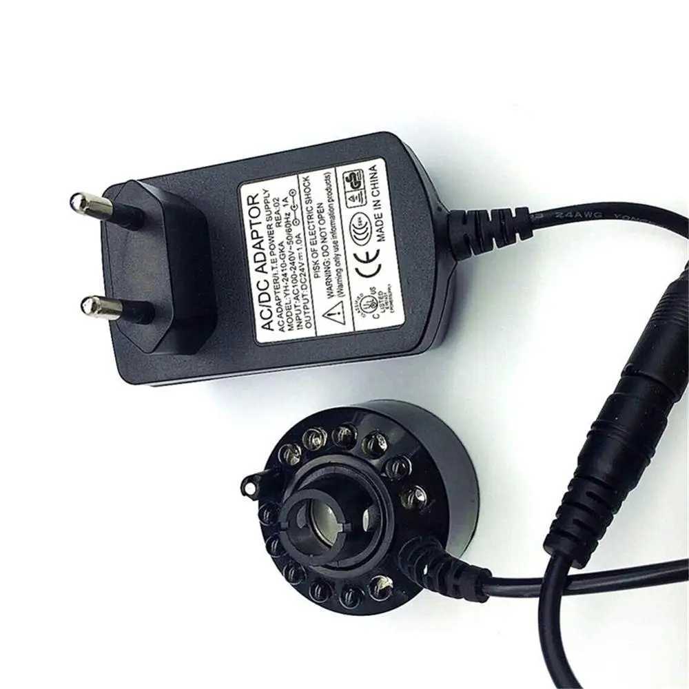 12 LED Electric Ultrasonic Mist Atomizer Fog Maker Humidifier Aquarium Fish Tank Rockery Bonsai Decor Pond Landscaping FountainLX241107