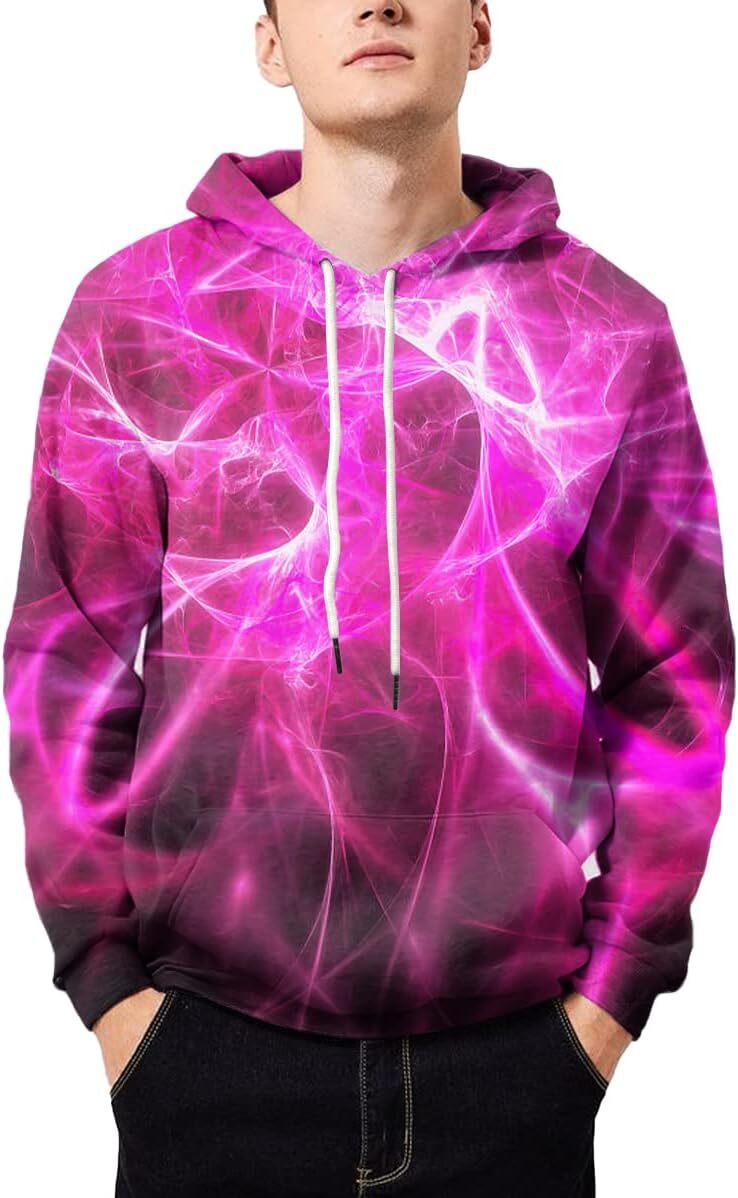 Hoodie for Mens Unisex Colorful Graphic Hoodies 3D Print Cool Sweatshirt Cool Design with Pocket for Men and Women Graphic Trendy patterns