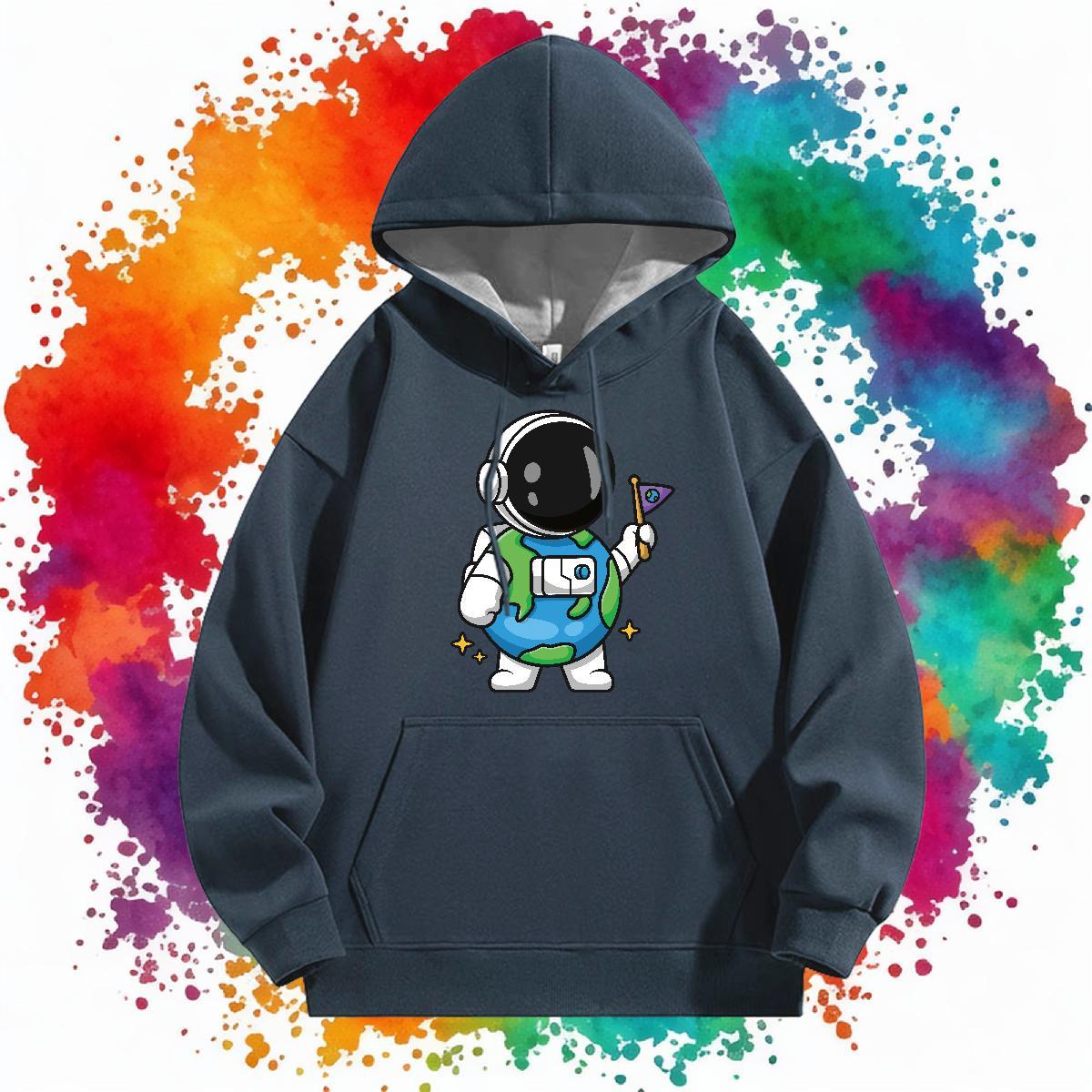 Fashion New Unisex Sweatshirts Long Sleeve Drawstring Warm Men's Hooded Sweatshirt Custom Print Plus Size Clothes Daily Wear Cotton 350g