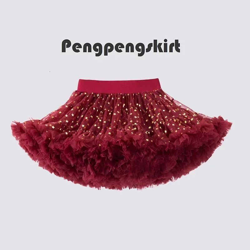 Lush Small Baby Girls Tutu Skirt for Kids Children Puffy Tulle Skirts for Girl born Party Princess Girl Clothes 1-15 Yrs B023 240329