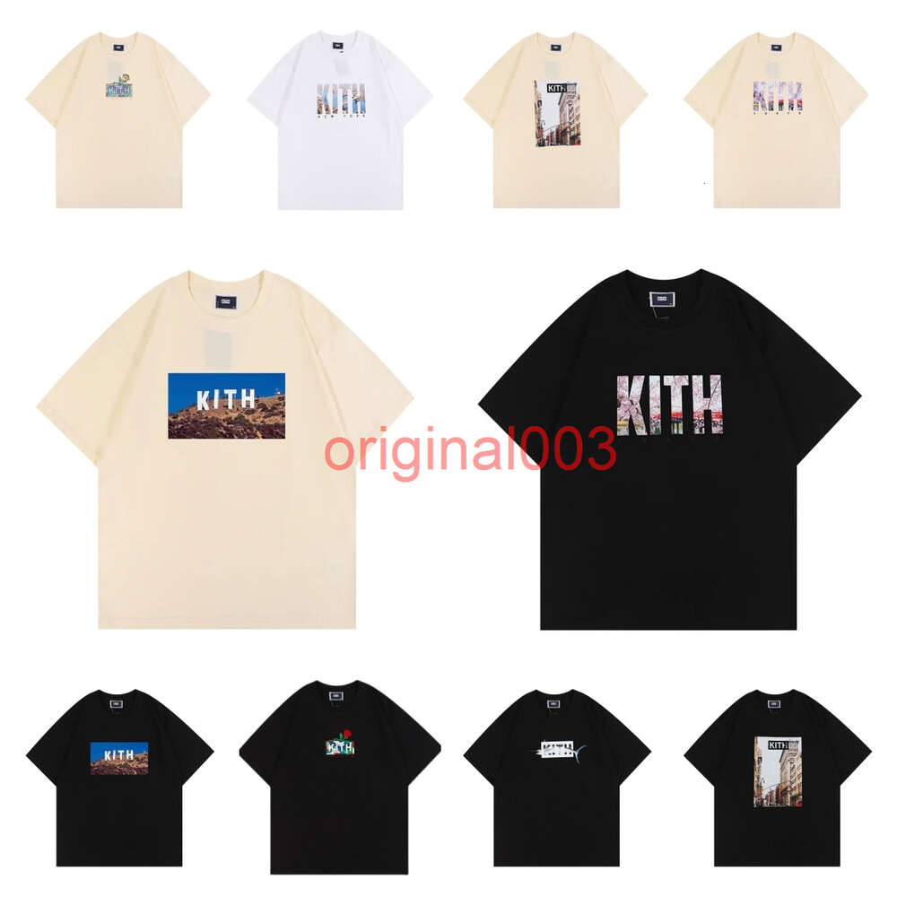 kith t shirt mens designer t shirts tee workout shirts for men oversized t shirts t-shirt 100%cotton kith tshirts vintage short sleeve US Size kih