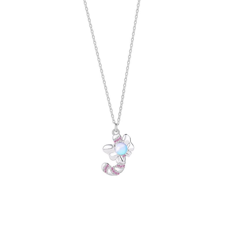 Women's Original Design Moonstone Cane Pendant with Sparkling Zirconia for Christmas