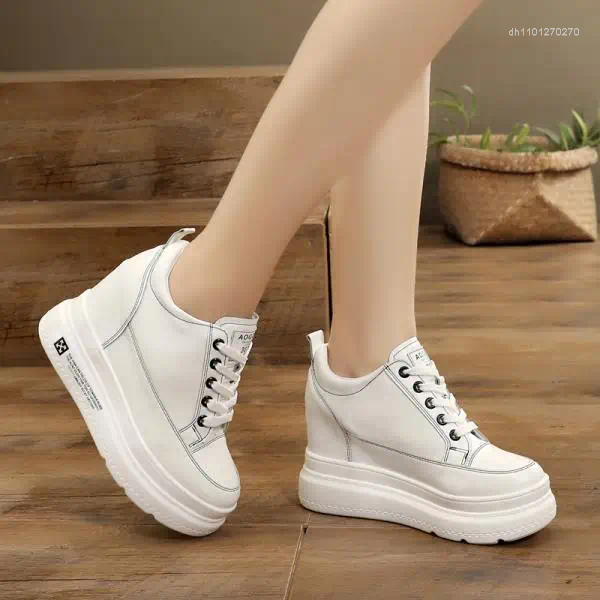 Casual Shoes Womens Sneakers 2024 Fashion Tennis Female Woman-shoes Platform Designer Trainers Wedge Roses Thick Sole Increa