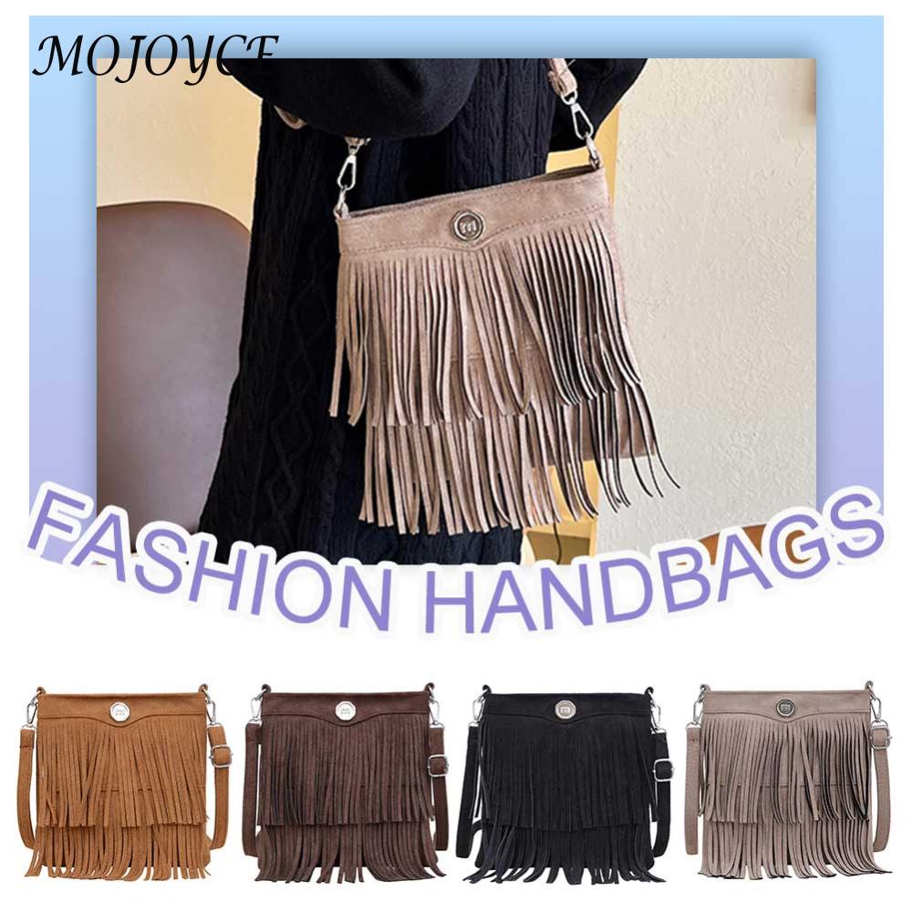 Retro Fringe Shoulder Bag Large Hobo Bag Tassel Crossbody Bag Crossbody Purse Messenger Bag for Women Work Shopping Travel