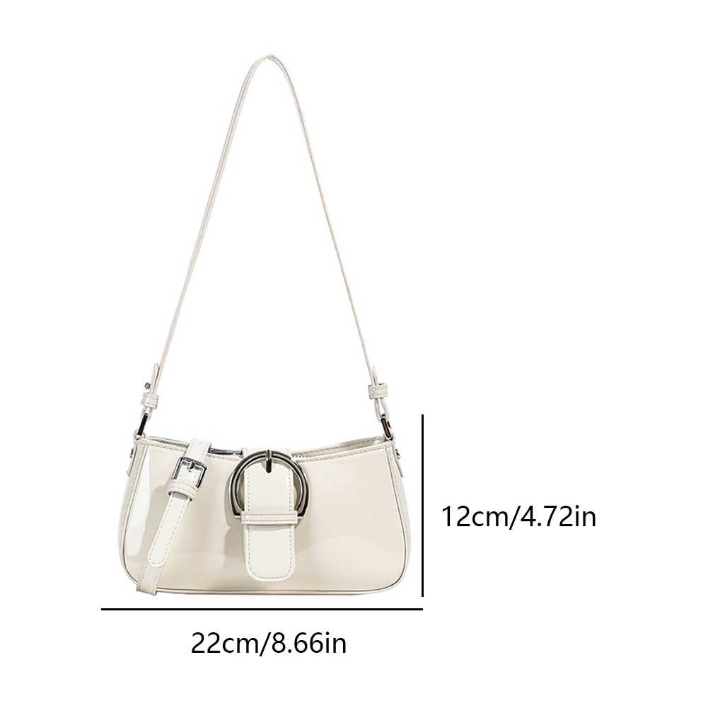 Red Small Shoulder Bag Y2K Purse for Women PU Leather Chic Luxury Design Handbag Clutch Purse Female Classic Retro Crossbody Bag