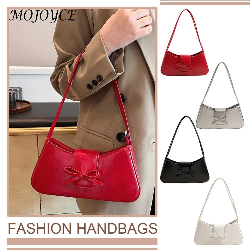 Women Small Underarm Bag PU Leather Leisure Armpit Handbag Solid Color Fashion Shoulder Purse Girls Outdoor Daily Bag