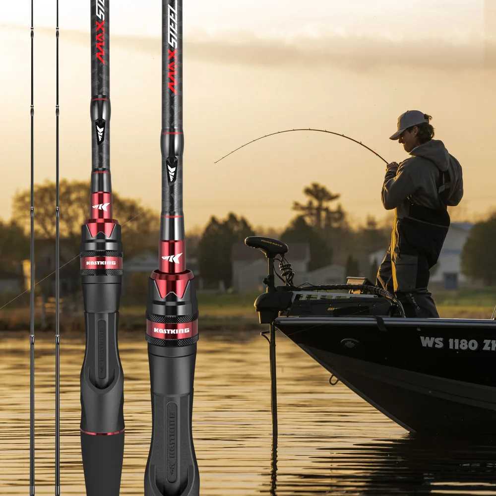 KastKing Max steel rod Caen rotary casting fishing rod with 1.80m 2.13m 2.28m 2.4m bass fishing bait rod W241108