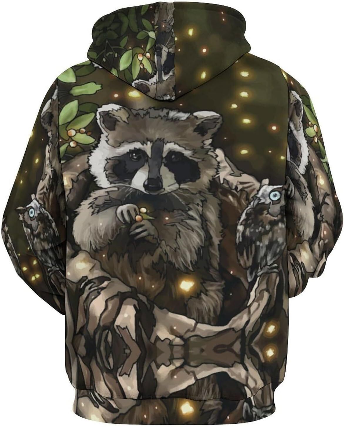 Hoodie for Mens Womens Brown Bear in Forests Hoodies for Men 3D Print Pullover Hooded Drawstring Loose Sweatshirt with Big Pockets Graphic Fashion Rac